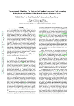 Three-Module Modeling For End-to-End Spoken Language Understanding Using
  Pre-trained DNN-HMM-Based Acoustic-Phonetic Model