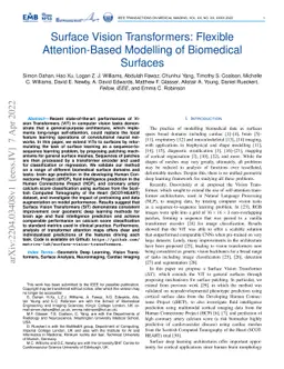 Surface Vision Transformers: Flexible Attention-Based Modelling of
  Biomedical Surfaces