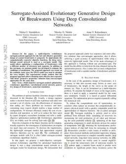 Surrogate-Assisted Evolutionary Generative Design Of Breakwaters Using
  Deep Convolutional Networks