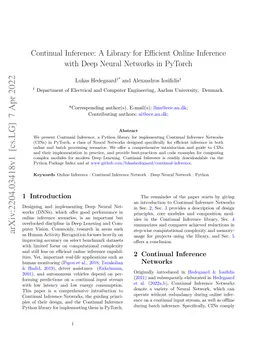 Continual Inference: A Library for Efficient Online Inference with Deep
  Neural Networks in PyTorch