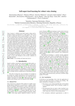 Self-supervised learning for robust voice cloning