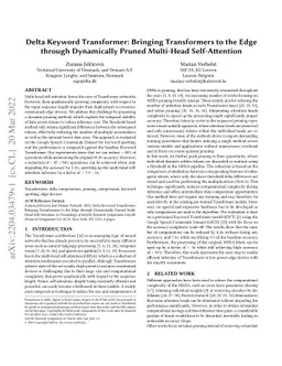 Delta Keyword Transformer: Bringing Transformers to the Edge through
  Dynamically Pruned Multi-Head Self-Attention