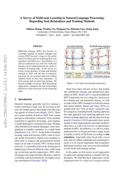 A Survey of Multi-task Learning in Natural Language Processing:
  Regarding Task Relatedness and Training Methods