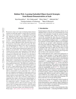 Habitat-Web: Learning Embodied Object-Search Strategies from Human
  Demonstrations at Scale