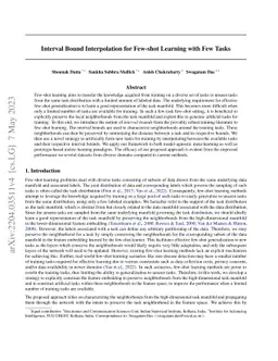 Interval Bound Interpolation for Few-shot Learning with Few Tasks
