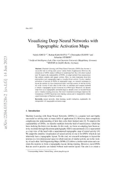 Visualizing Deep Neural Networks with Topographic Activation Maps