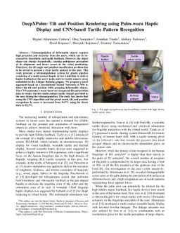 DeepXPalm: Tilt and Position Rendering using Palm-worn Haptic Display and CNN-based Tactile Pattern Recognition