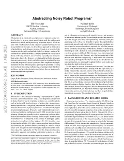 Abstracting Noisy Robot Programs
