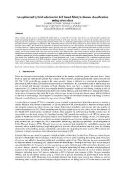 An optimized hybrid solution for IoT based lifestyle disease
  classification using stress data