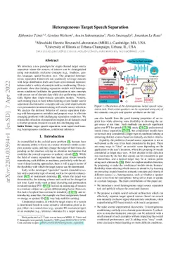 Heterogeneous Target Speech Separation