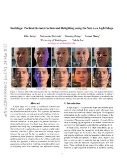 SunStage: Portrait Reconstruction and Relighting using the Sun as a
  Light Stage