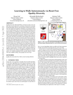 Learning to Walk Autonomously via Reset-Free Quality-Diversity