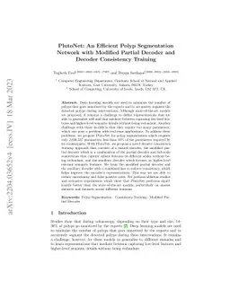 PlutoNet: An Efficient Polyp Segmentation Network with Modified Partial
  Decoder and Decoder Consistency Training