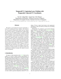 TemporalUV: Capturing Loose Clothing with Temporally Coherent UV
  Coordinates