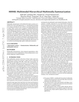 MHMS: Multimodal Hierarchical Multimedia Summarization