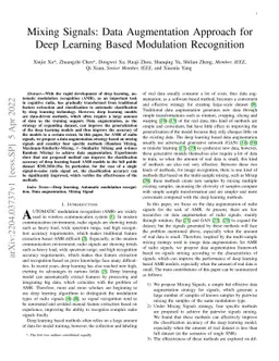 Mixing Signals: Data Augmentation Approach for Deep Learning Based
  Modulation Recognition