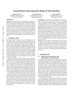 GreaseVision: Rewriting the Rules of the Interface