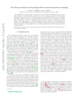 Free Energy Evaluation Using Marginalized Annealed Importance Sampling