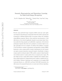 Semantic Representation and Dependency Learning for Multi-Label Image
  Recognition