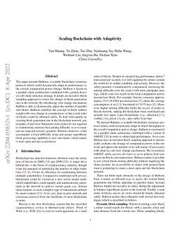 Scaling Bockchain with Adaptivity