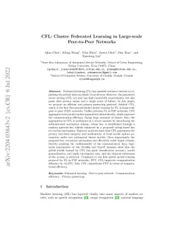 CFL: Cluster Federated Learning in Large-scale Peer-to-Peer Networks