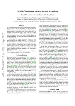 Reliable Visualization for Deep Speaker Recognition
