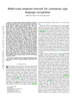 Multi-scale temporal network for continuous sign language recognition