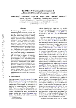 BioBART: Pretraining and Evaluation of A Biomedical Generative Language
  Model