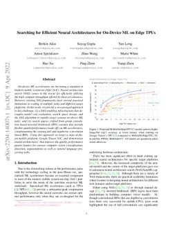 Searching for Efficient Neural Architectures for On-Device ML on Edge
  TPUs