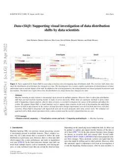 Data+Shift: Supporting visual investigation of data distribution shifts
  by data scientists