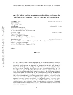 Accelerating nuclear-norm regularized low-rank matrix optimization through Burer-Monteiro decomposition
