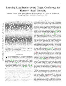 Learning Localization-aware Target Confidence for Siamese Visual
  Tracking