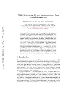 TEMOS: Generating diverse human motions from textual descriptions