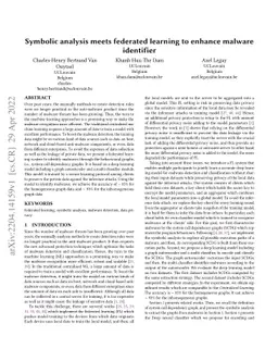 Symbolic analysis meets federated learning to enhance malware identifier