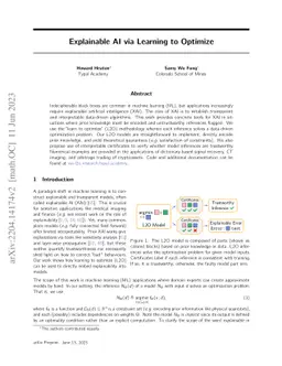 Explainable AI via Learning to Optimize