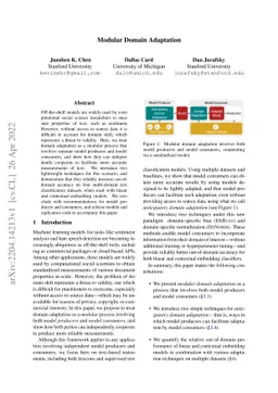 Modular Domain Adaptation