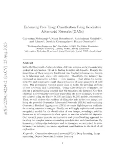 Enhancing Core Image Classification Using Generative Adversarial
  Networks (GANs)
