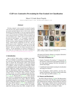 CLIP-Art: Contrastive Pre-training for Fine-Grained Art Classification
