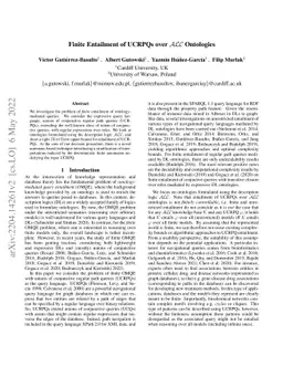 Finite Entailment of UCRPQs over ALC Ontologies