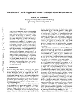 Towards Fewer Labels: Support Pair Active Learning for Person
  Re-identification
