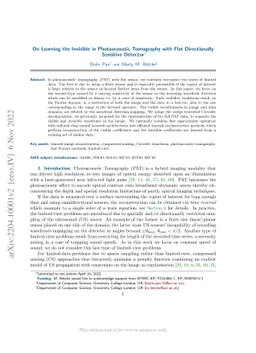 On Learning the Invisible in Photoacoustic Tomography with Flat
  Directionally Sensitive Detector