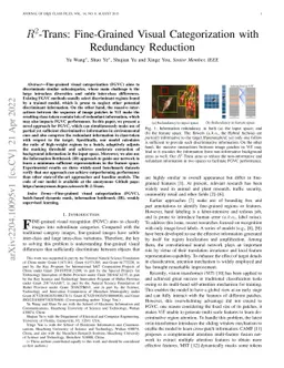 R2-Trans:Fine-Grained Visual Categorization with Redundancy Reduction
