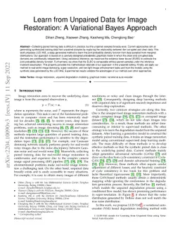 Learn from Unpaired Data for Image Restoration: A Variational Bayes
  Approach