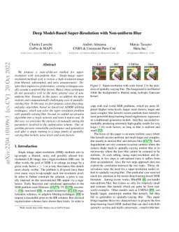 Deep Model-Based Super-Resolution with Non-uniform Blur