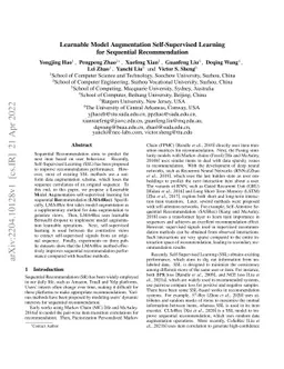 Learnable Model Augmentation Self-Supervised Learning for Sequential
  Recommendation