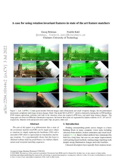 A case for using rotation invariant features in state of the art feature
  matchers