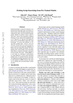 Probing Script Knowledge from Pre-Trained Models