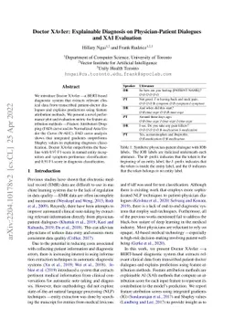 Doctor XAvIer: Explainable Diagnosis on Physician-Patient Dialogues and
  XAI Evaluation