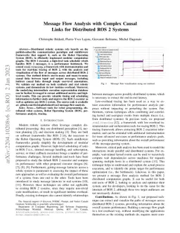 Message Flow Analysis with Complex Causal Links for Distributed ROS 2
  Systems