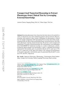 Unsupervised Numerical Reasoning to Extract Phenotypes from Clinical
  Text by Leveraging External Knowledge